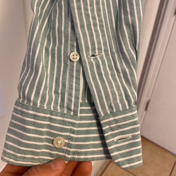 Green striped Ralph Lauren shirt - Picture 4 of 5